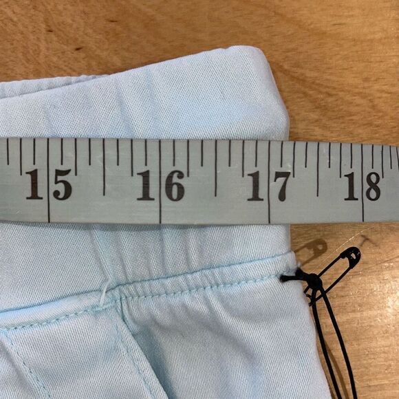 Bella Dahl Womens Elastic Waist Drawstring Cropped Jogger Pants Aqua Large NWT - Picture 9 of 11